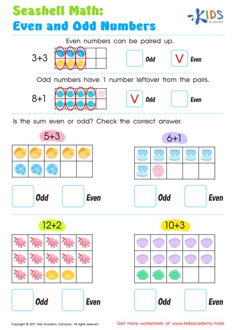 Odd and Even. Mathematics Worksheets and Study Guides First .